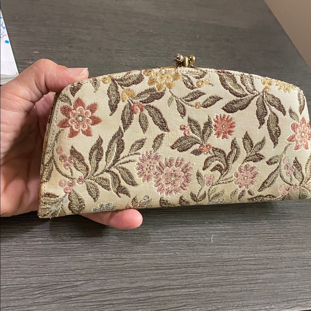 Baronet Vintage Floral Tapestry Clutch
